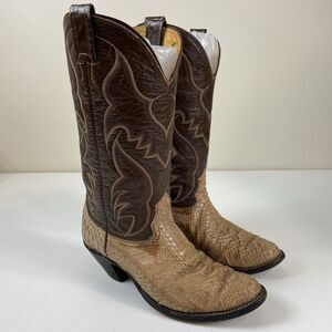 NOCONA Vintage EXOTIC SNAKE SKIN COWBOY Cowgirl Western Boots Western Womens 9 B